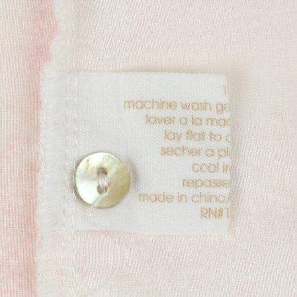 Egg Baby Infant 3-6 Months White Pink Tree Print Button Up Ruffle Sleeve Blouse - Picture 8 of 9